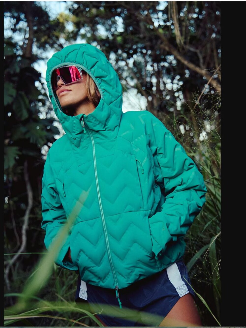 FP Movement Women Green Glow Gettin' Lost Packable Puffer Size L NWT 248$
